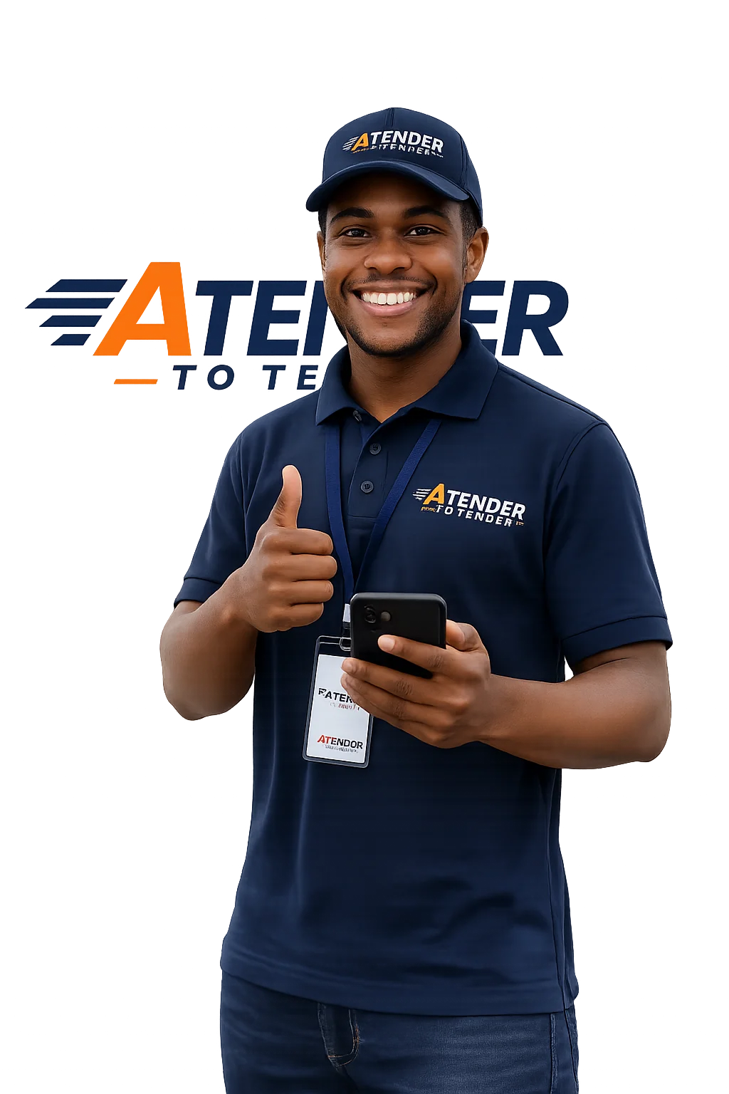 Courier agent delivering tender documents for briefing